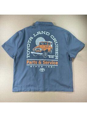 Toyota Vintage Land Cruiser Short Sleeve Button Up Shirt Workwear Mens Sz M NWT